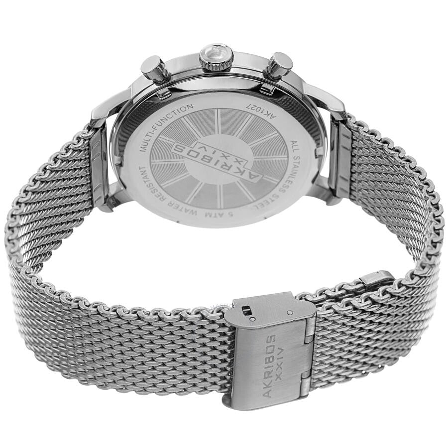 Akribos XXIV Blue Dial Stainless Steel Mesh Men's Watch AK1027BU - Dawson Watches #4