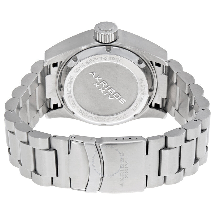Akribos XXIV Blue Dial Stainless Steel Men's Watch AK730BU - Dawson Watches #3