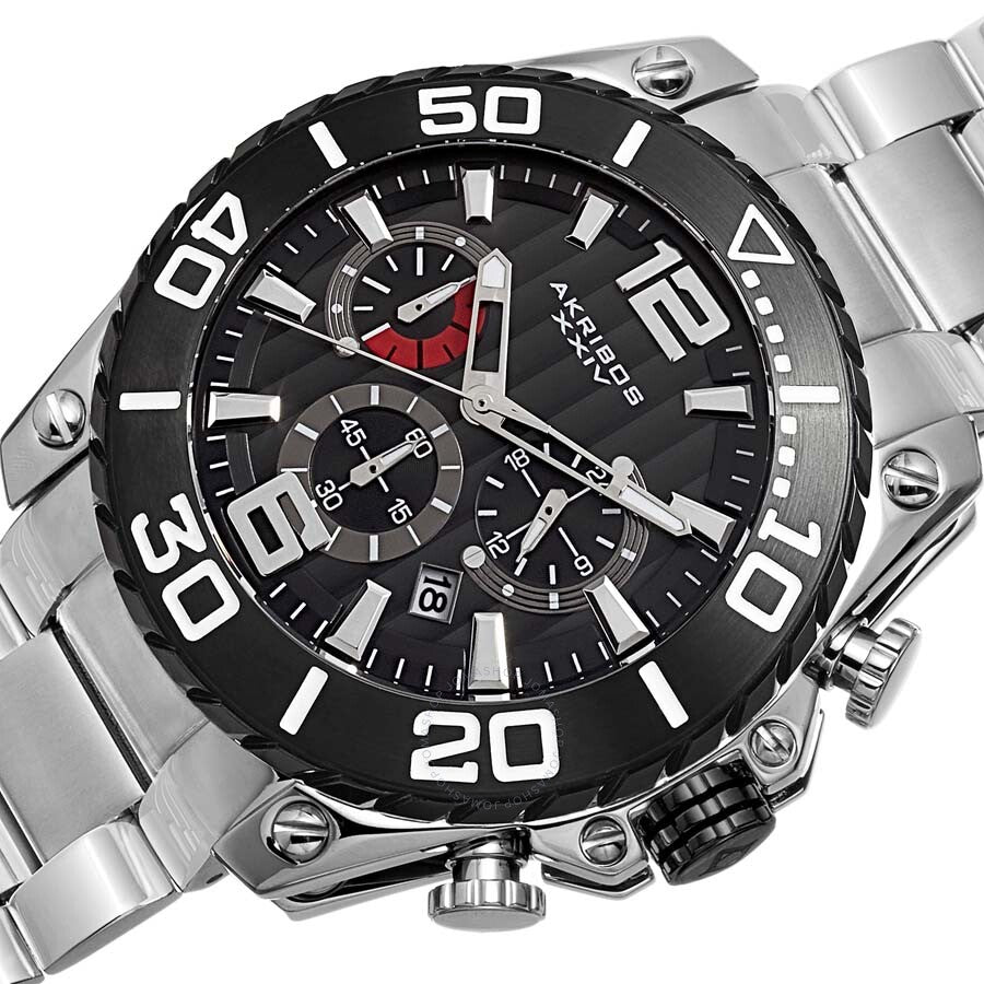 Akribos XXIV Chronograph Black Dial Men's Watch AK639BKS - Dawson Watches #2