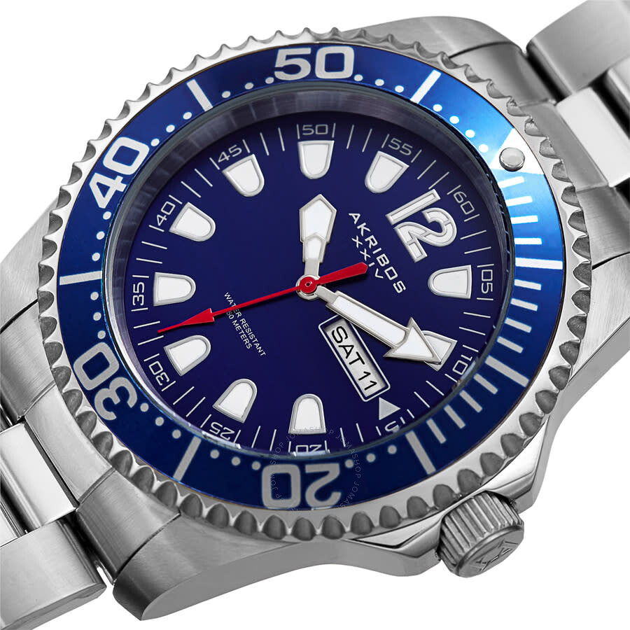 Akribos XXIV Extremis Quartz Blue Dial Men's Watch P50170 - Dawson Watches #2