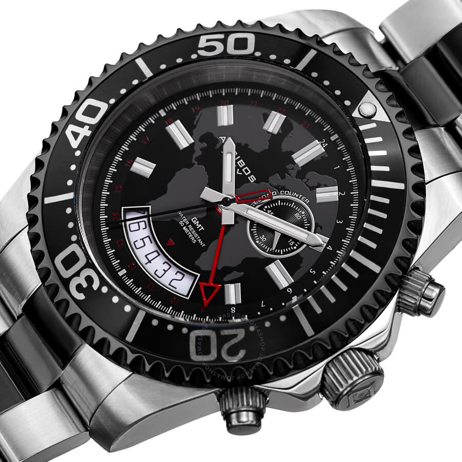 Akribos XXIV Men's Casual Quartz Black Dial Men's Watch P50173 - Dawson Watches #2