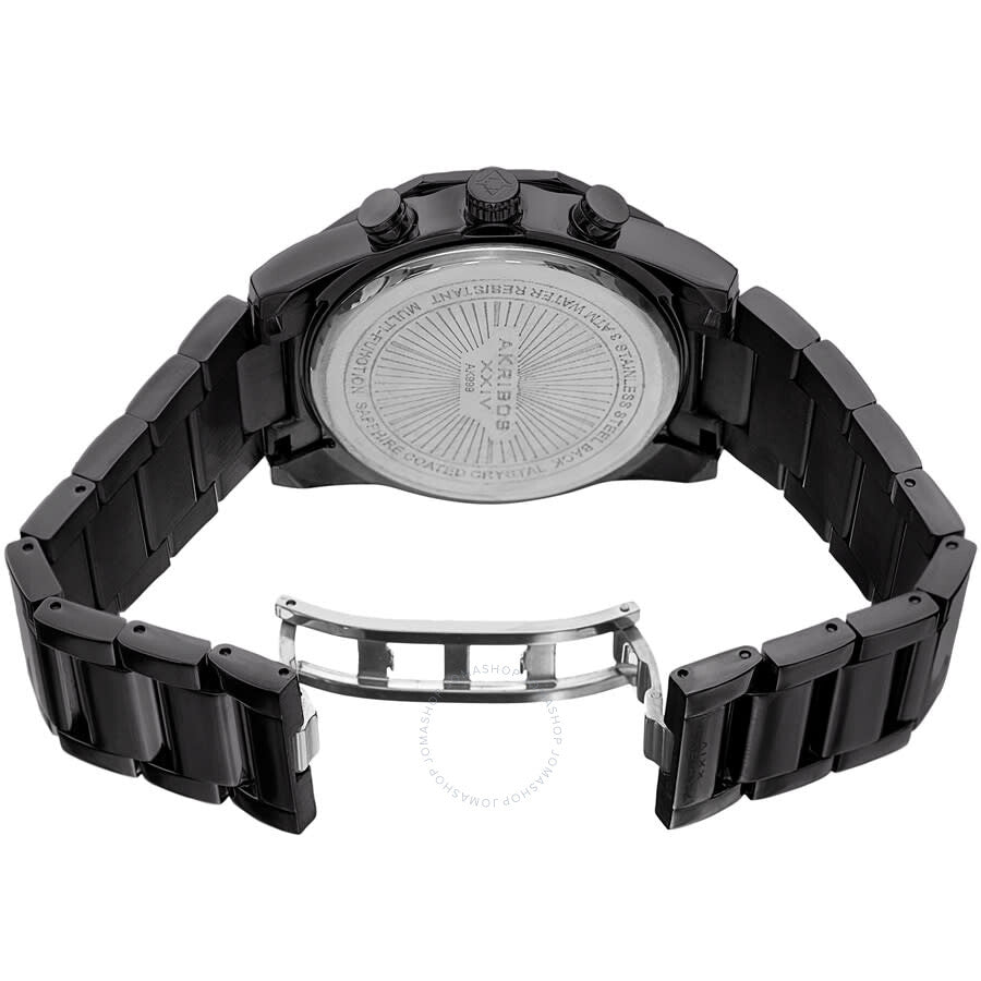 Akribos XXIV Men's Dress Chronograph Quartz Black Dial Men's Watch P50188 - Dawson Watches #4