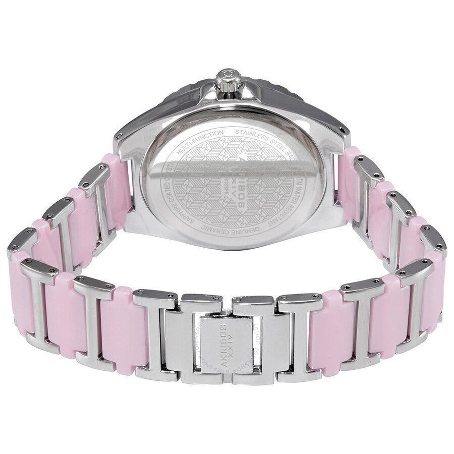 Akribos XXIV Multifunction Silver Dial Ladies Watch AK961SSPK - Dawson Watches #3