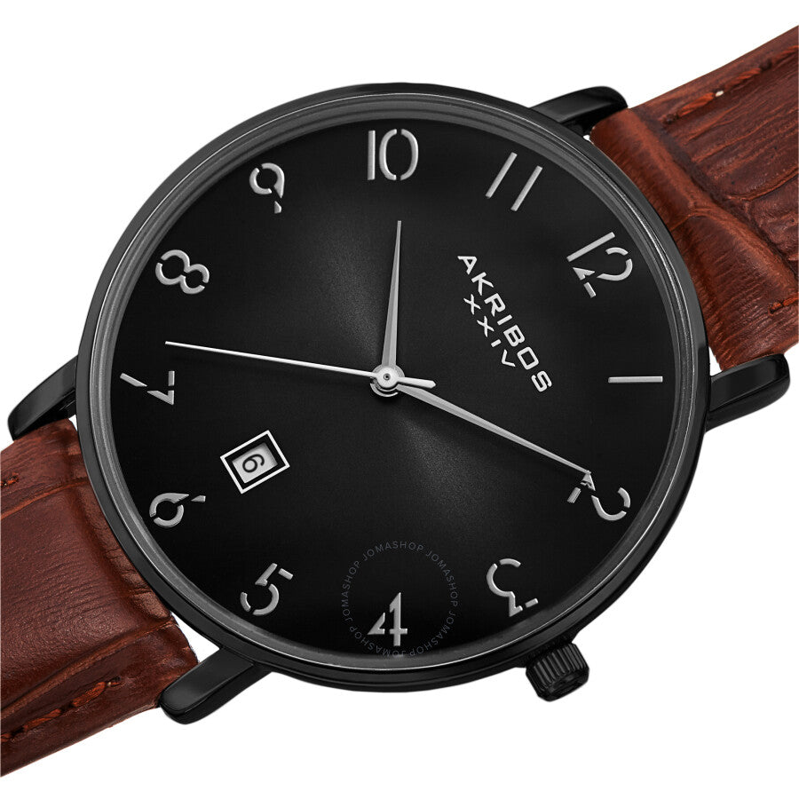 Akribos XXIV Quartz Black Dial Men's Watch AK1077BK - Dawson Watches #2