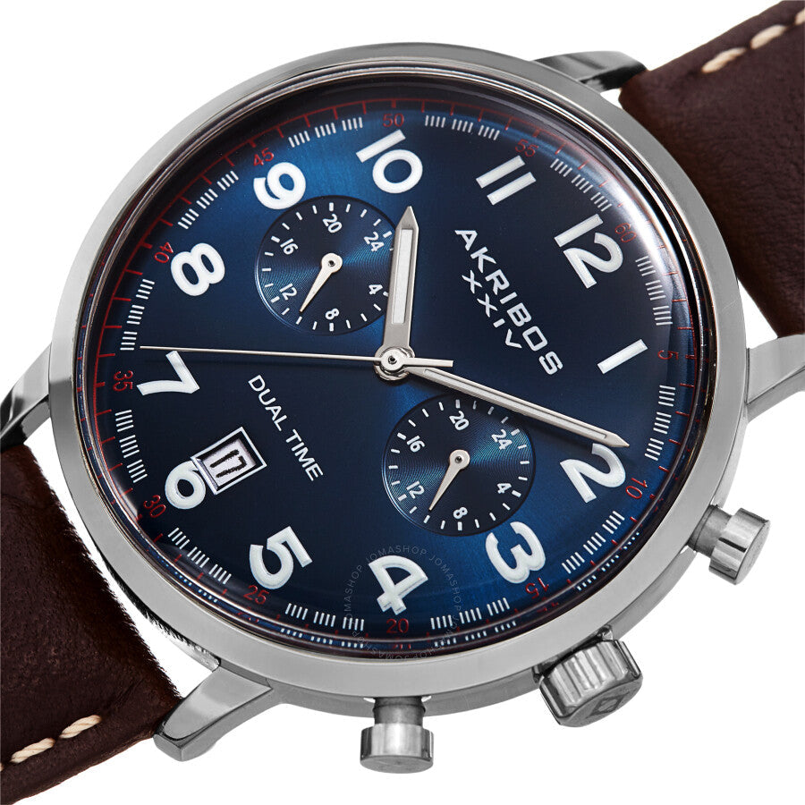 Akribos XXIV Quartz Blue Dial Men's Watch AK1023SSBU - The Watches Men & Co #2