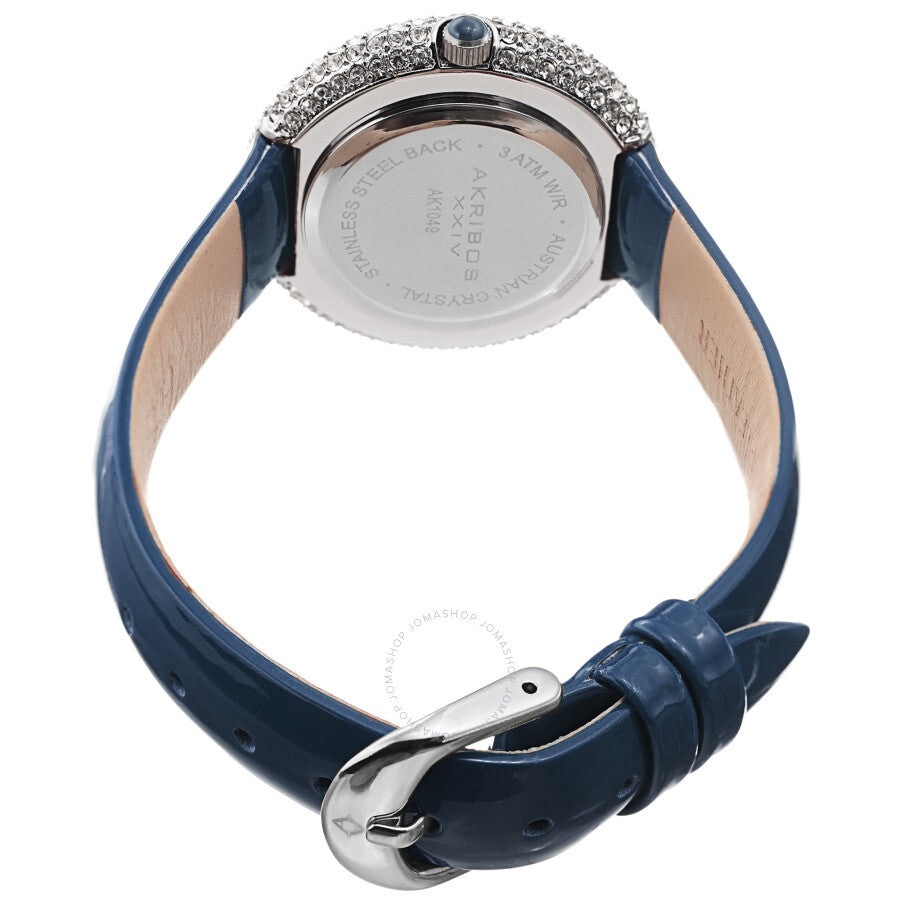 Akribos XXIV Quartz Crystal White Dial Ladies Watch AK1049BU - The Watches Men & Co #4