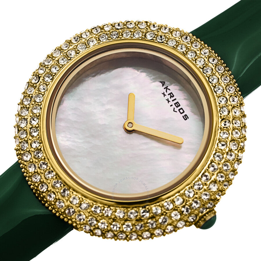 Akribos XXIV Quartz Crystal White Dial Ladies Watch AK1049GN - Dawson Watches #2