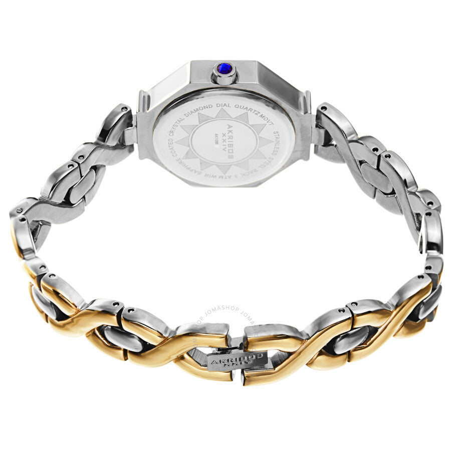 Akribos XXIV Quartz Diamond Gold Dial Ladies Watch AK1086TTG - Dawson Watches #4