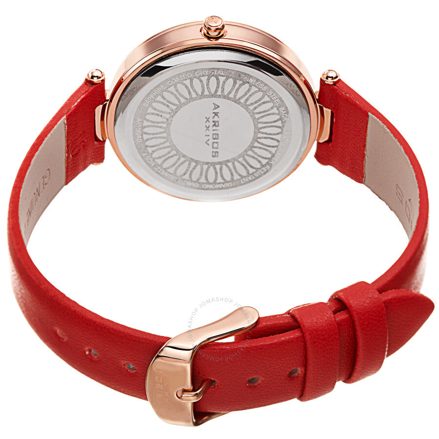 Akribos XXIV Quartz Diamond White Dial Ladies Watch AK1069RD - Dawson Watches #4