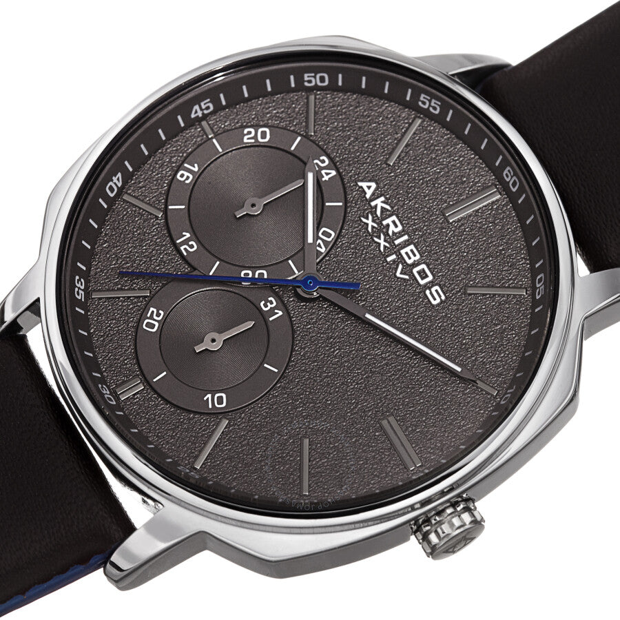 Akribos XXIV Quartz Silver Dial Men's Watch AK1022SSBK - The Watches Men & Co #2