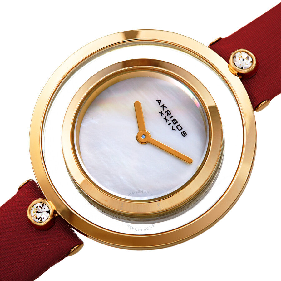Akribos XXIV Quartz White Dial Ladies Watch AK1060RD - Dawson Watches #2