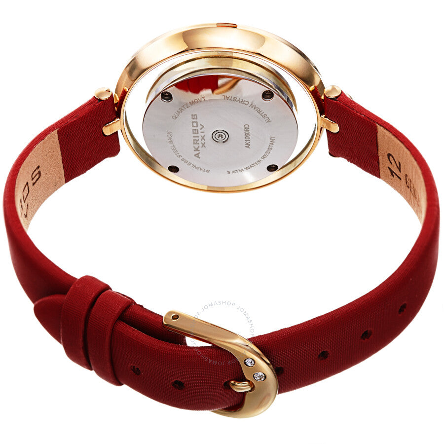 Akribos XXIV Quartz White Dial Ladies Watch AK1060RD - Dawson Watches #4