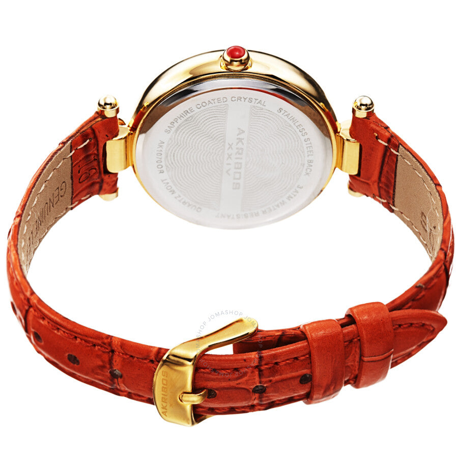 Akribos XXIV Quartz White Dial Ladies Watch AK1070OR - Dawson Watches #4