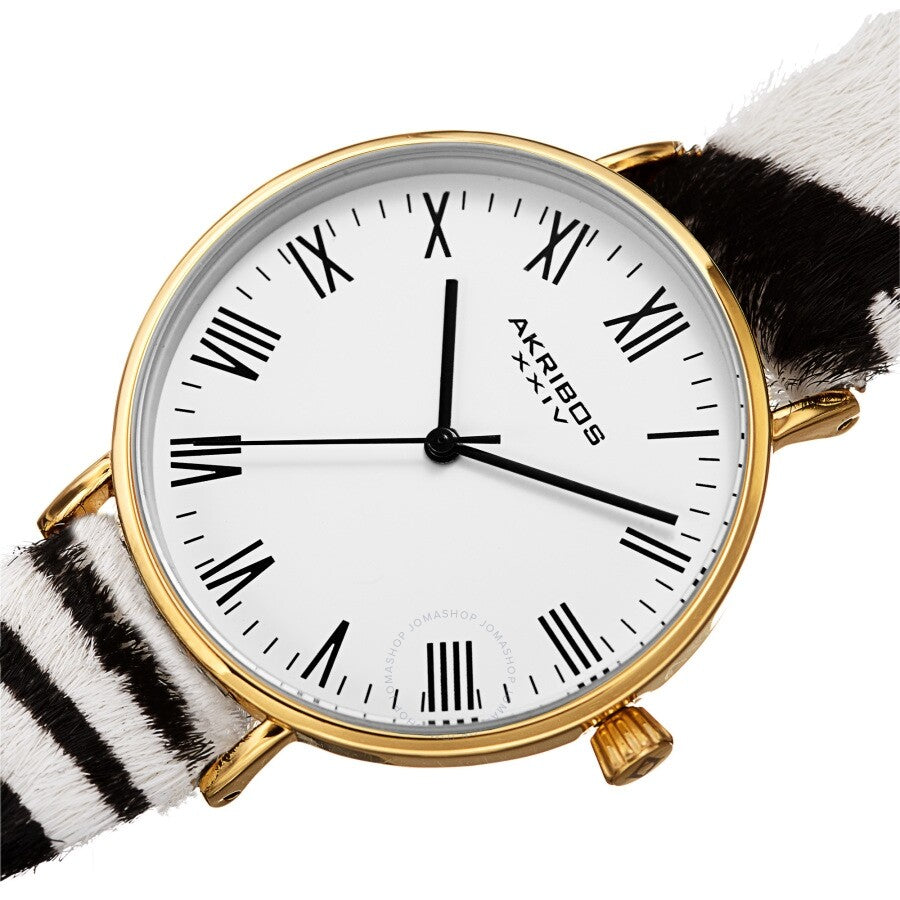 Akribos XXIV Quartz White Dial Ladies Watch AK1080YG - The Watches Men & Co #2