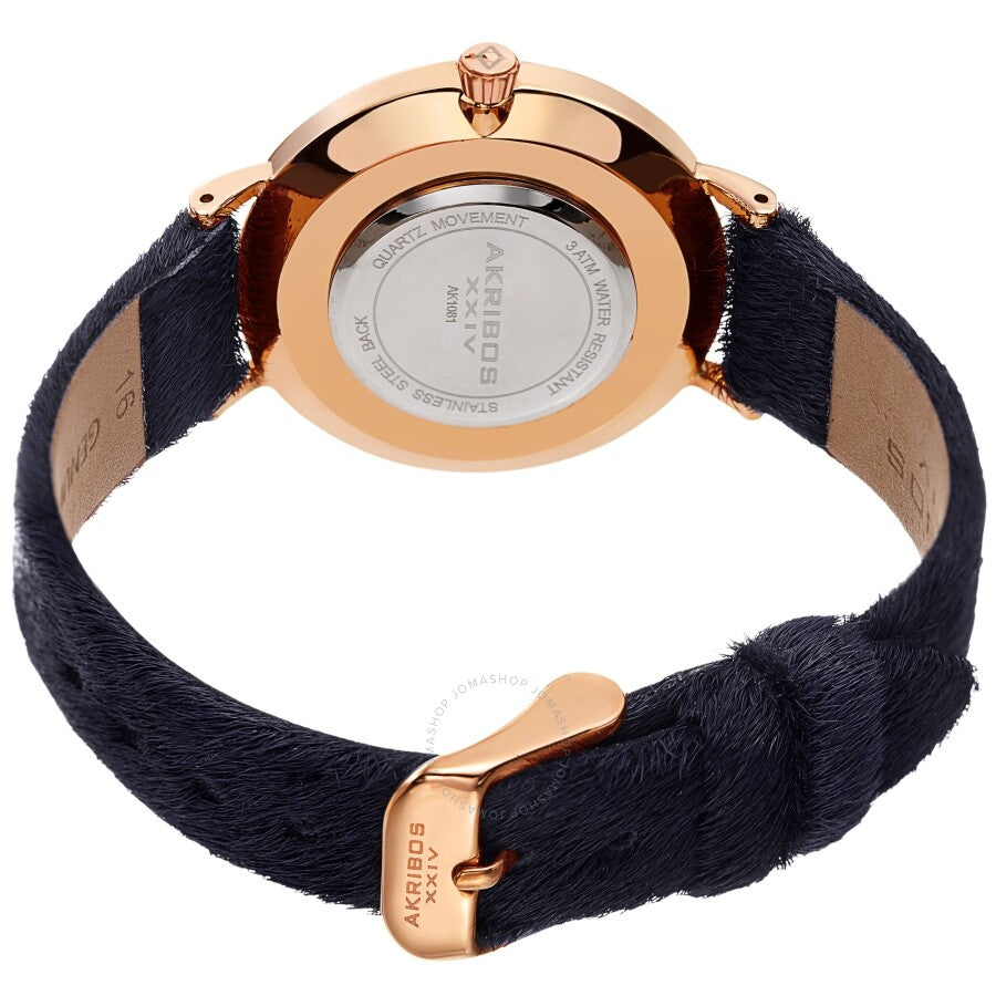 Akribos XXIV Quartz White Dial Ladies Watch AK1081BK - The Watches Men & Co #4