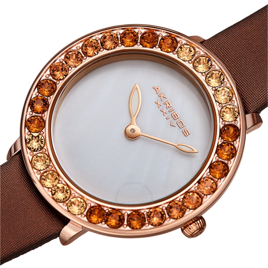 Akribos XXIV Quartz White Dial Ladies Watch AK1093BR - Dawson Watches #2