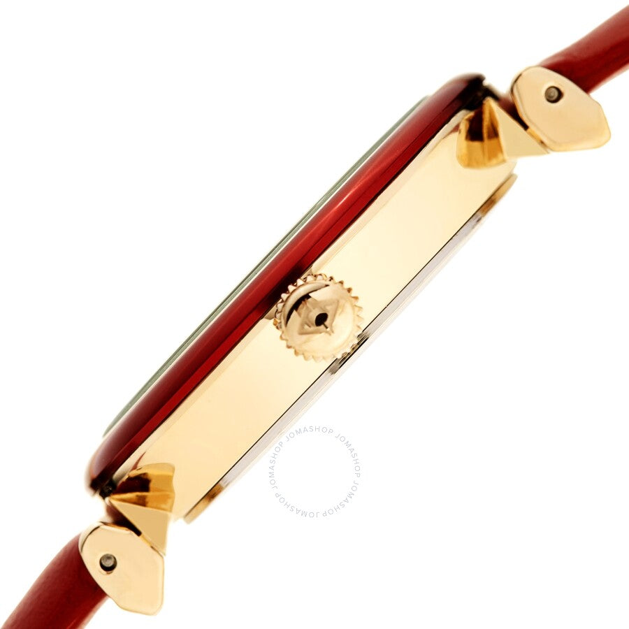 Akribos XXIV Red Dial Red Leather Ladies Watch AK1035RD - Dawson Watches #3