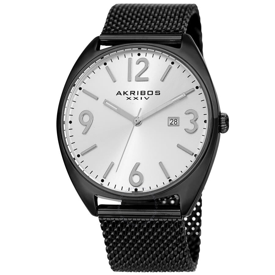 Akribos XXIV Silver-tone Dial Men's Watch AK1026BK - Dawson Watches
