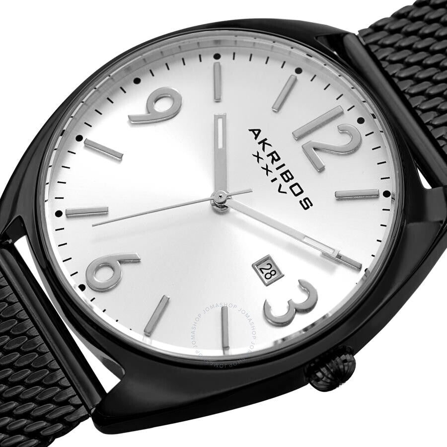 Akribos XXIV Silver-tone Dial Men's Watch AK1026BK - Dawson Watches #2