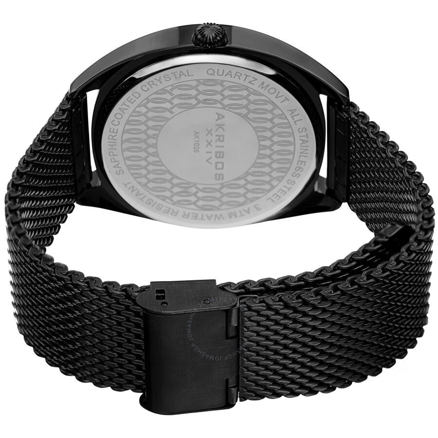 Akribos XXIV Silver-tone Dial Men's Watch AK1026BK - The Watches Men & Co #4