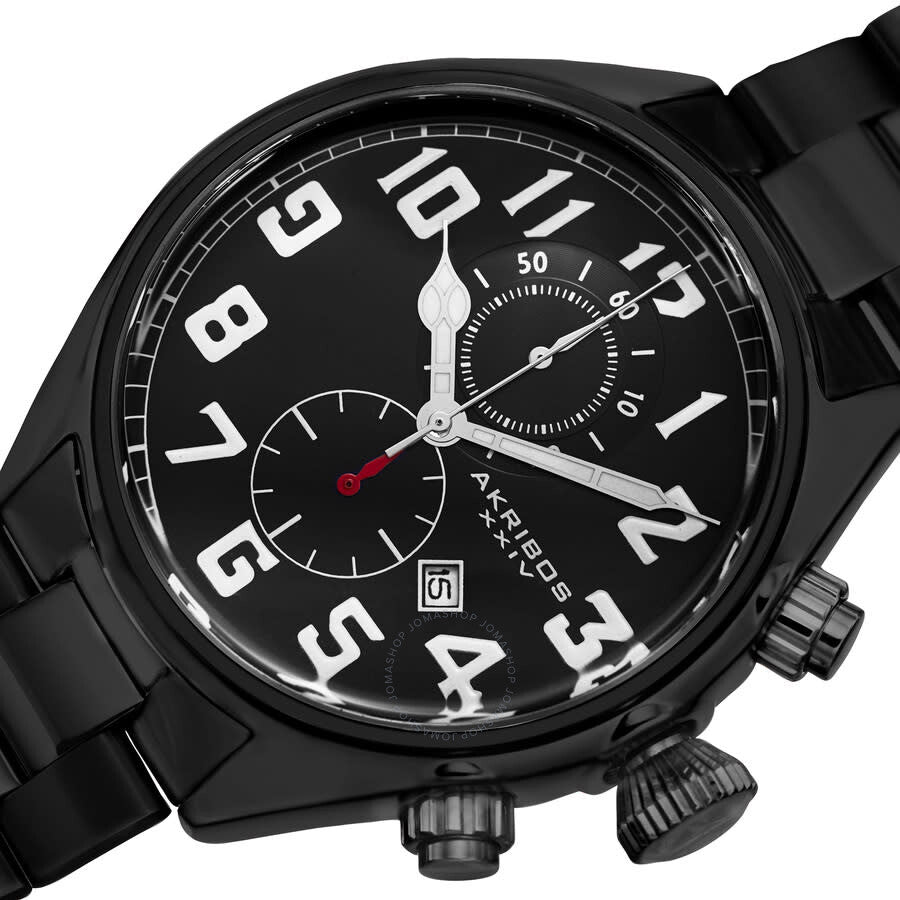 Akribos XXIV Trek Chronograph Quartz Black Dial Men's Watch P50128 - Dawson Watches #2