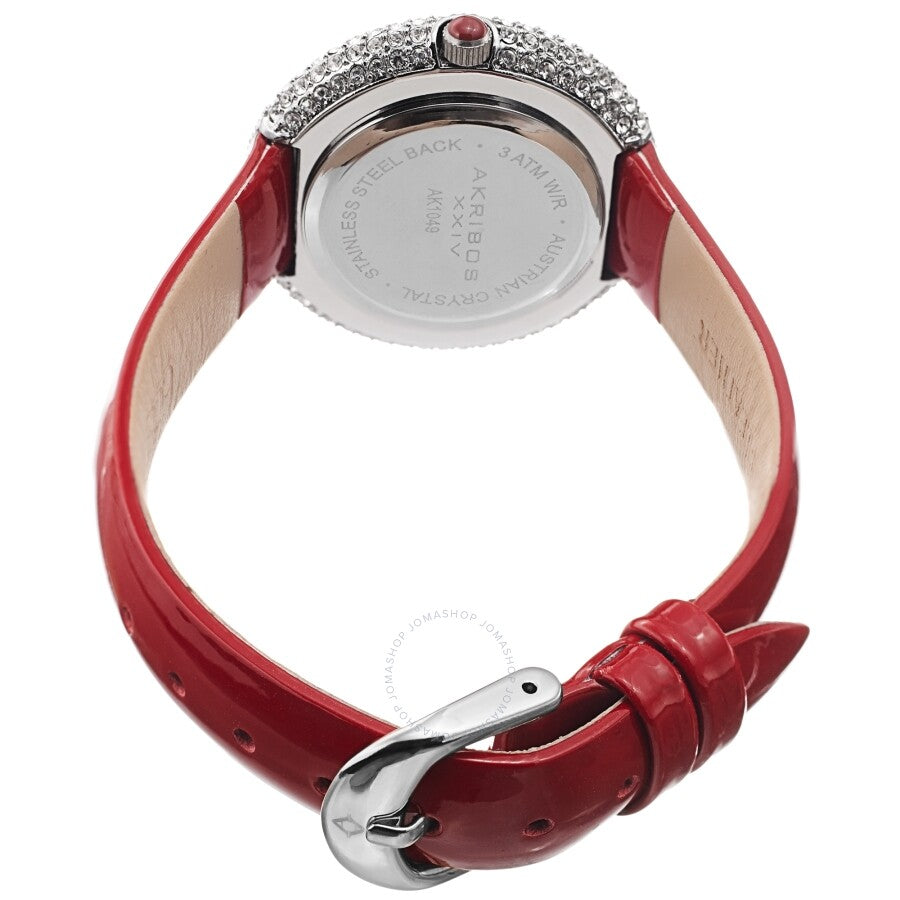 Akribos XXIV Quartz Crystal White Dial Ladies Watch AK1049RD - Dawson Watches #4