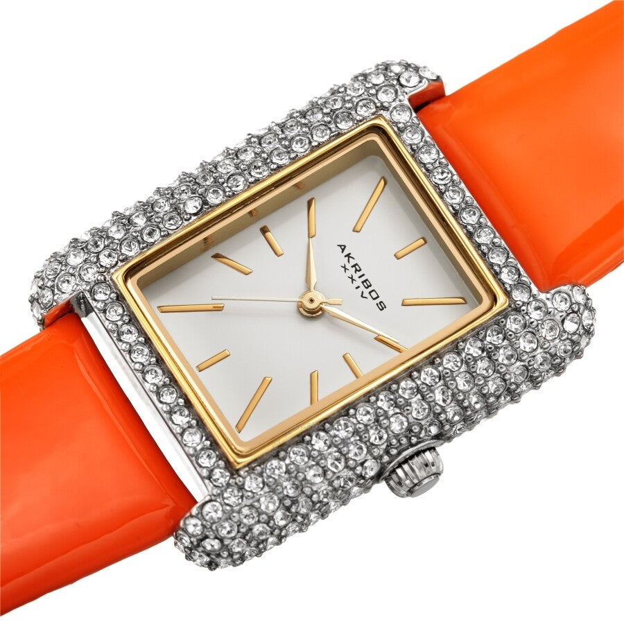 Akribos XXIV Quartz Crystal White Dial Ladies Watch AK1068OR - Dawson Watches #2
