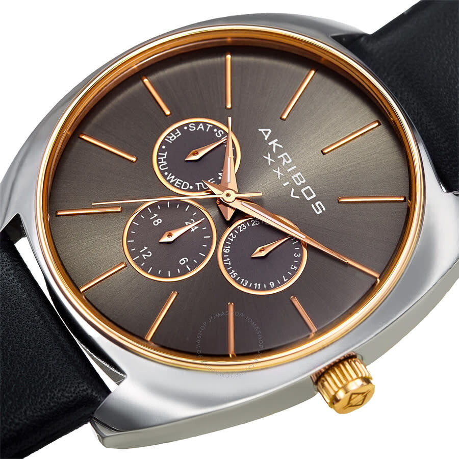 Akribos XXIV Womens Casual Chronograph Quartz Grey Dial Men's Watch P50186 - Dawson Watches #2