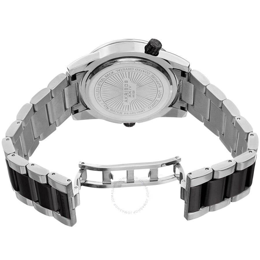 Akribos XXIV World Time Quartz Black Dial Men's Watch AK1021TTB - The Watches Men & Co #4