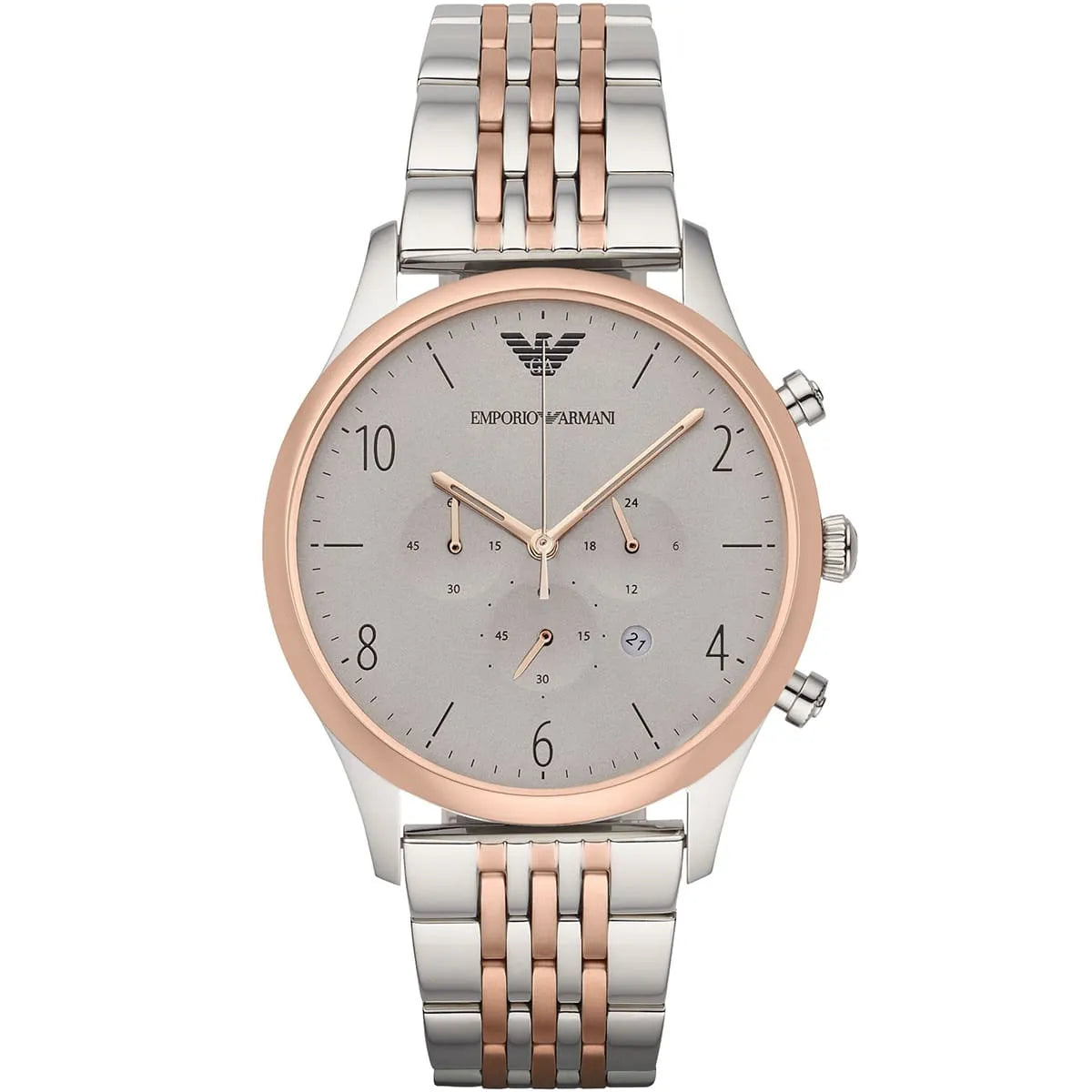 Emporio Armani Beta Chronograph Grey Dial Two-tone Watch AR1864
