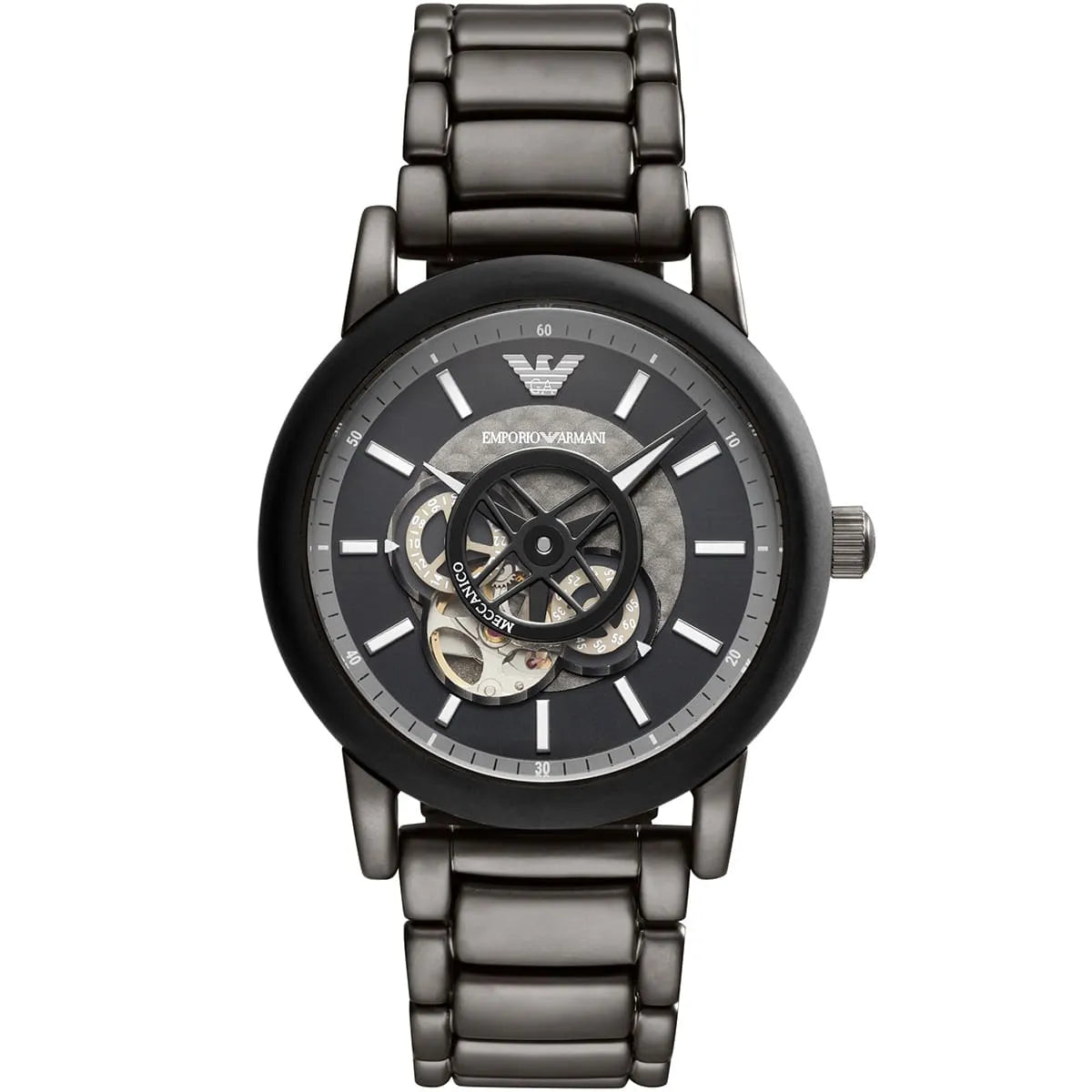 Emporio Armani Luigi Meccanico Automatic Matte Gunmetal Men's Watch - AR60010