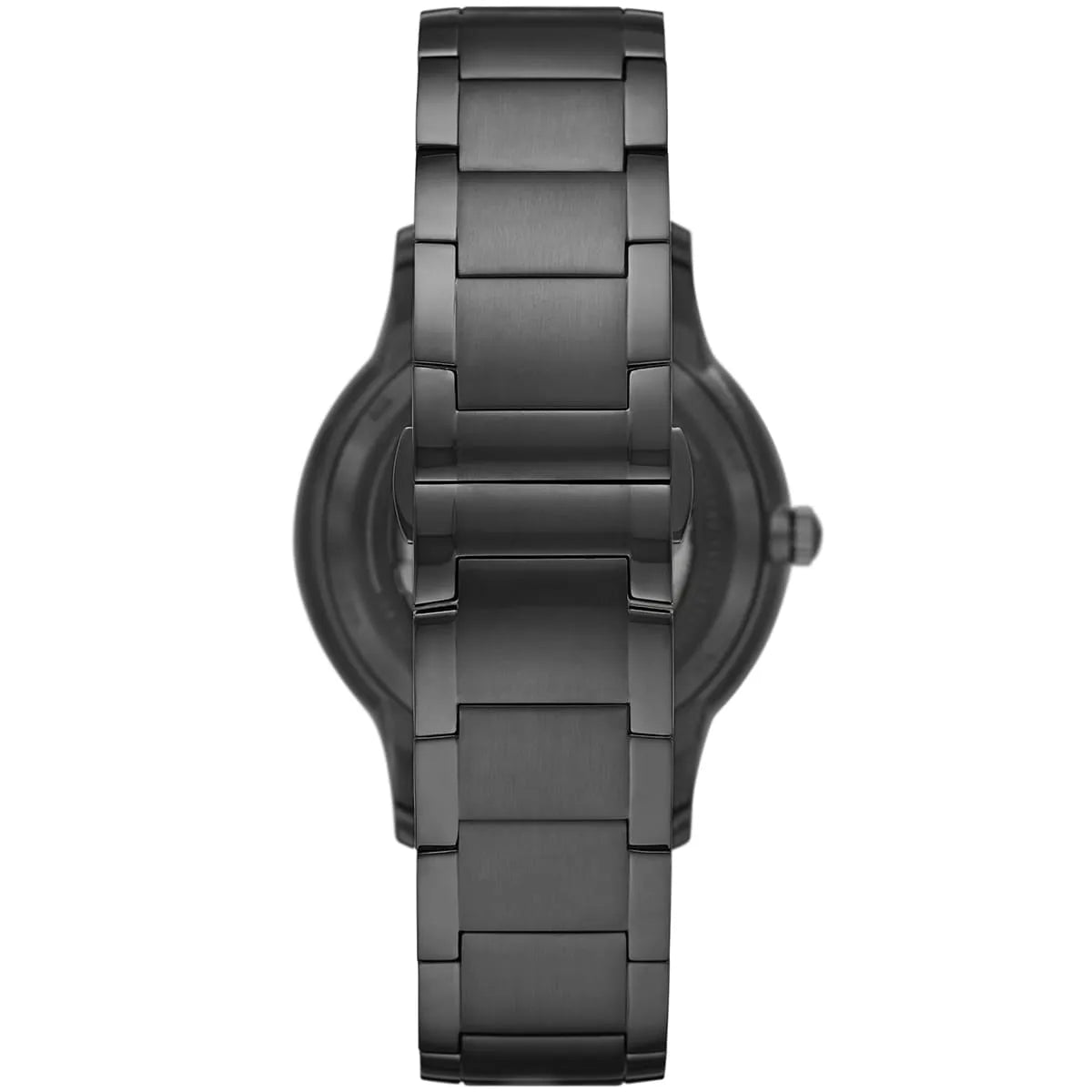 Emporio Armani Renato Meccanico Automatic Sunray Blue Dial Gunmetal Men's Watch - AR60056