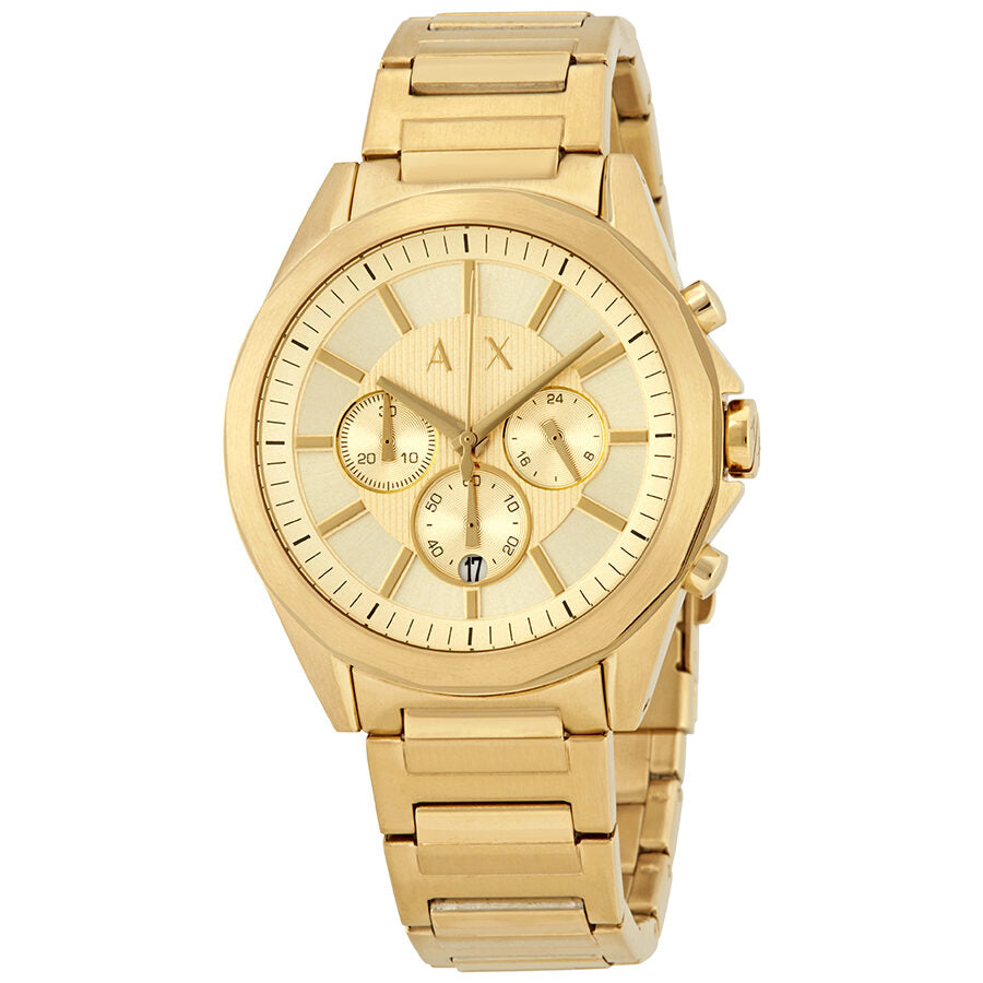 Armani Exchange Drexler Chronograph Gold Dial Men's Watch - AX2602