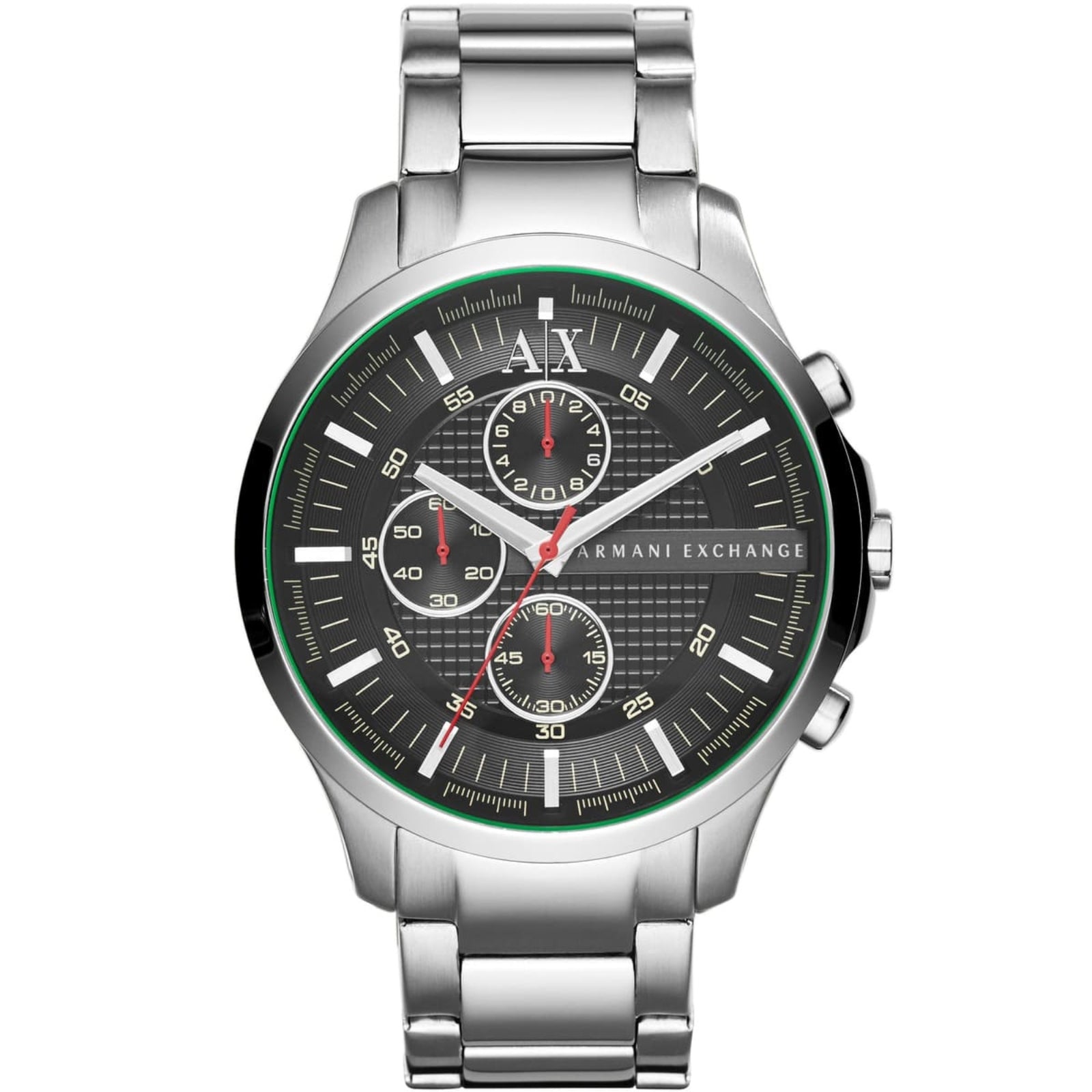 Armani Exchange Hampton Chronograph Black Dial Silver Watch - AX2163