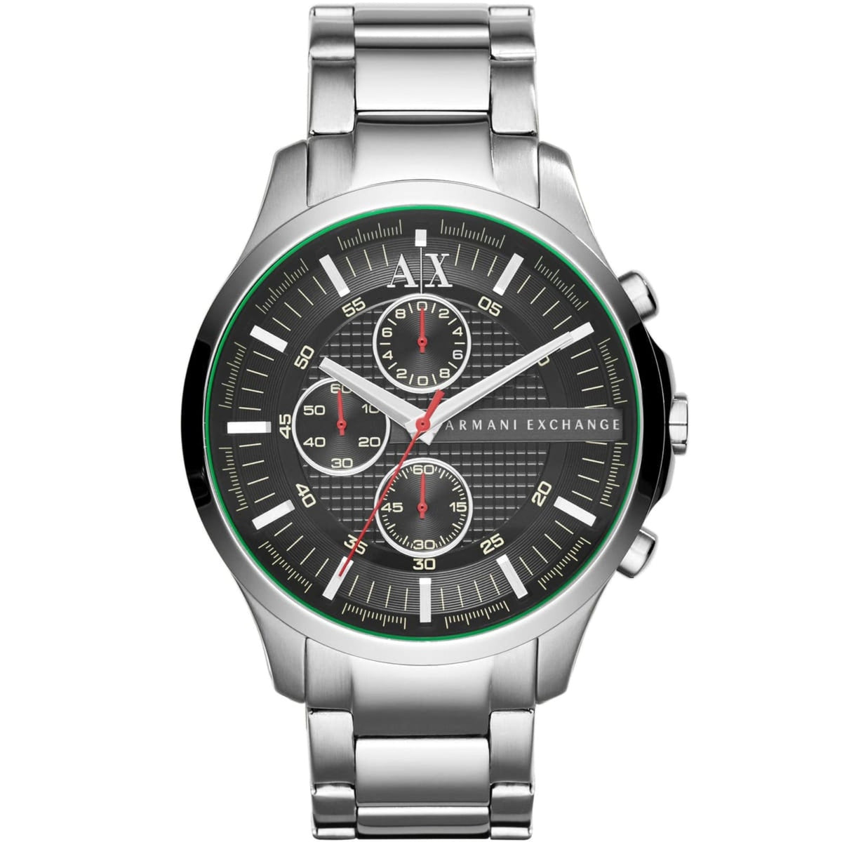 Armani Exchange Hampton Chronograph Black Dial Silver Watch - AX2163
