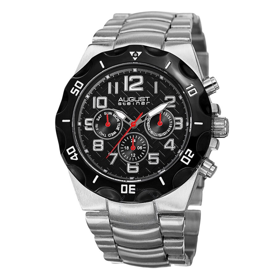 August Steiner Quartz Black Dial Men's Watch AS8161SSB - Dawson Watches