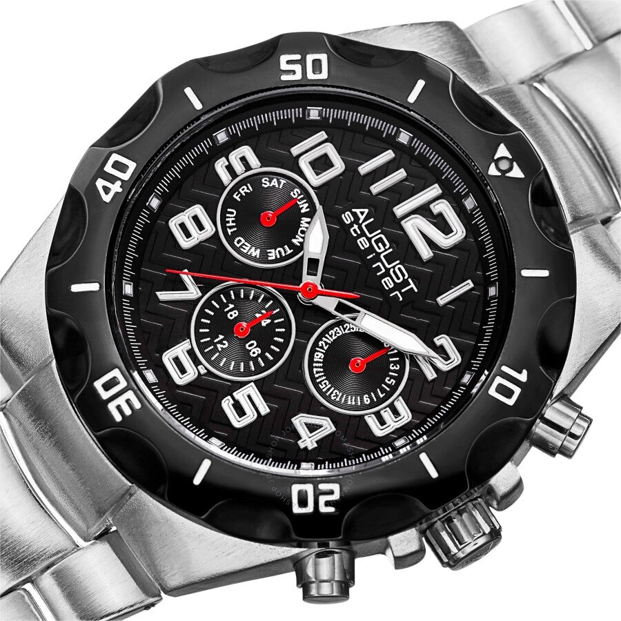 August Steiner Quartz Black Dial Men's Watch AS8161SSB - Dawson Watches #2