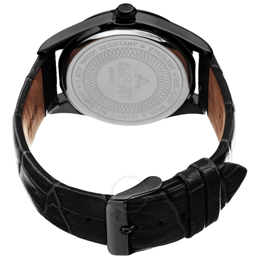 August Steiner Quartz Black Dial Men's Watch AS8203BK - Dawson Watches #4