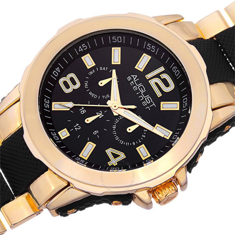August Steiner Black Dial Men's Watch AS8114YG - Dawson Watches #2