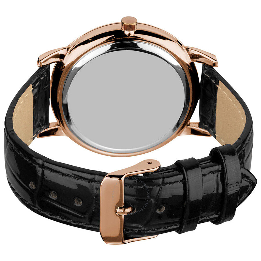 August Steiner Black Dial Rose Gold-tone Metal Black Leather Men's Watch AS8055RG - Dawson Watches #3