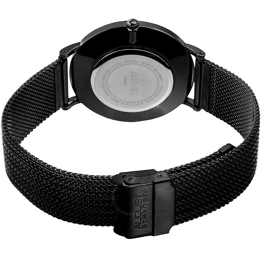 August Steiner Blue Dial Mesh Men's Watch AS8219BK - Dawson Watches #3