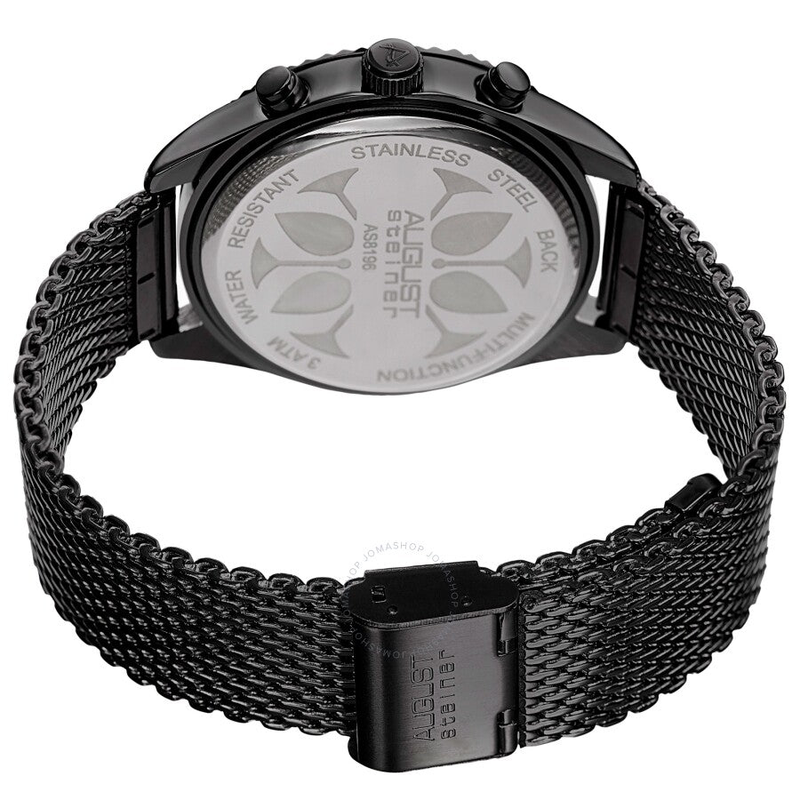 August Steiner Quartz Blue Dial Men's Watch AS8196BKBU - Dawson Watches #4