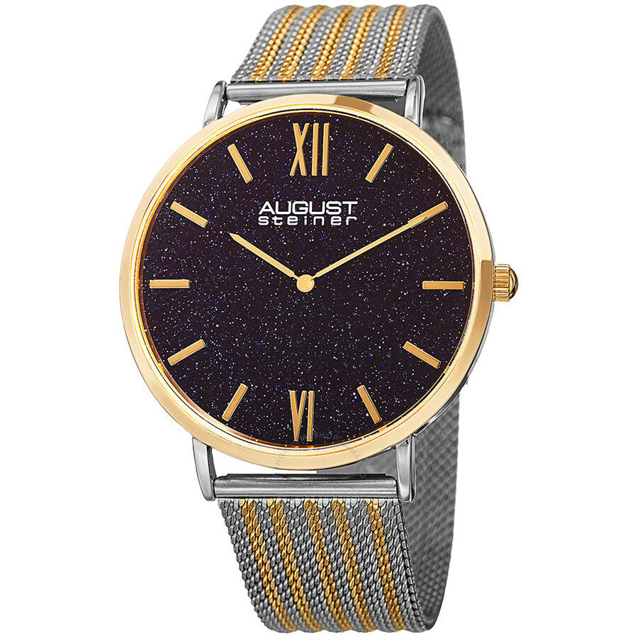 August Steiner Blue Sandstone Dial Two-tone Men's Watch AS8218TTG - Dawson Watches