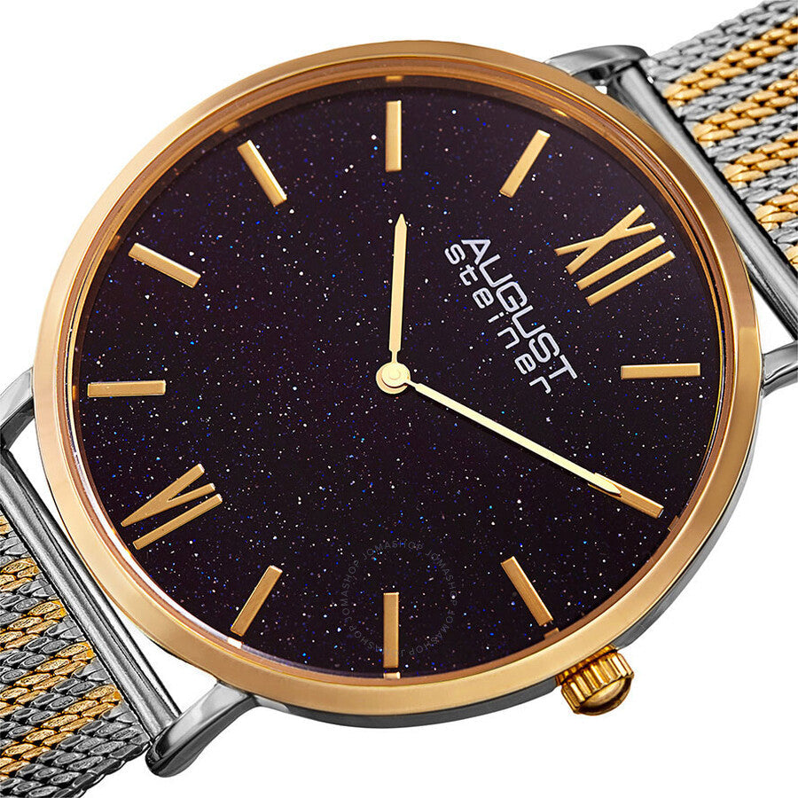 August Steiner Blue Sandstone Dial Two-tone Men's Watch AS8218TTG - Dawson Watches #2