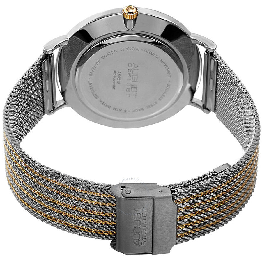 August Steiner Blue Sandstone Dial Two-tone Men's Watch AS8218TTG - Dawson Watches #3