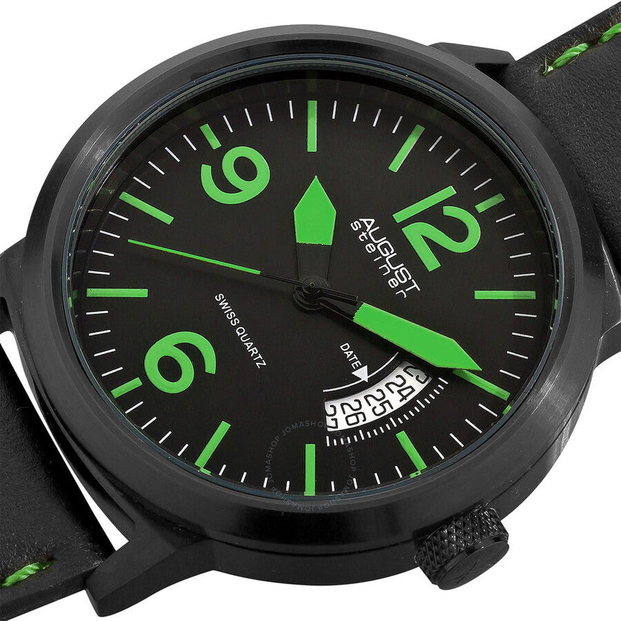 August Steiner Brushed Black Steel Men's Watch AS8012GN - Dawson Watches #2
