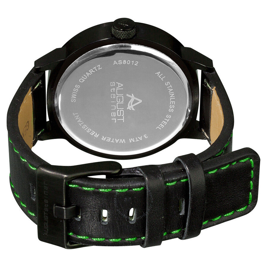 August Steiner Brushed Black Steel Men's Watch AS8012GN - Dawson Watches #3