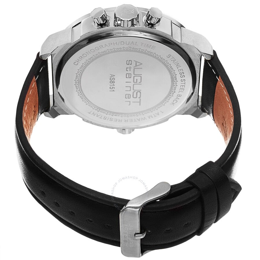 August Steiner Chronograph Quartz Black Dial Men's Watch AS8151SSB - Dawson Watches #4