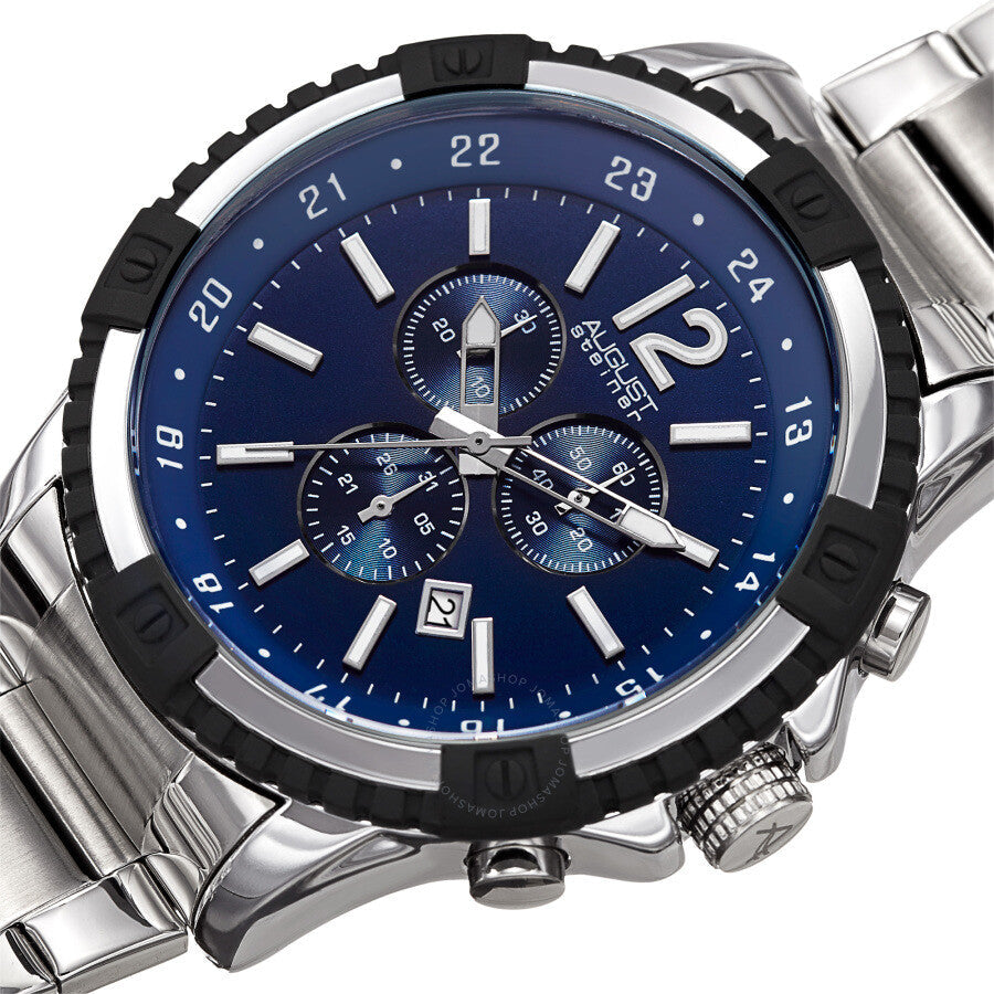 August Steiner Chronograph Blue Dial Men's Watch AS8229SSBU - Dawson Watches #2