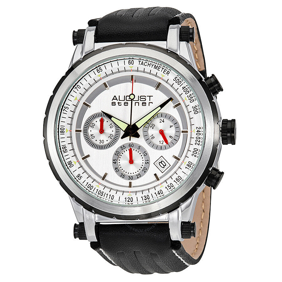 August Steiner Chronograph Silver Dial Men's Watch AS8085SS - Dawson Watches